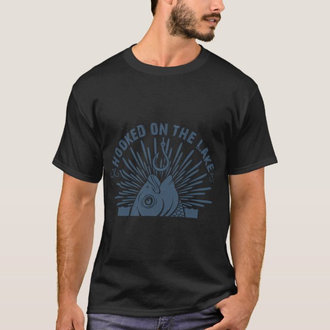 T-shirt Pêcheurs, graphique en silhouette moderne et class (Devant)