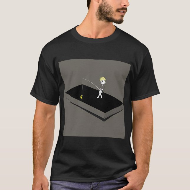 T-shirt Pêcheurs, graphique en silhouette moderne et class (Devant)
