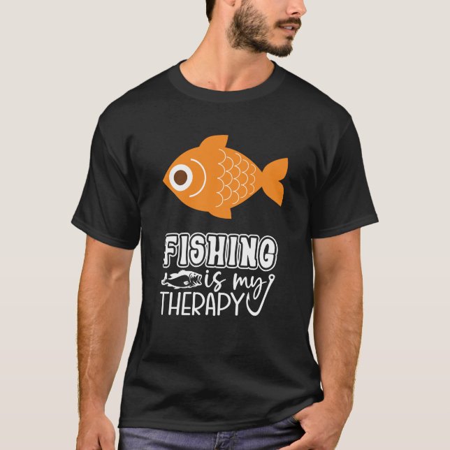 T-shirt Pêcheurs La pêche est ma thérapie (Devant)