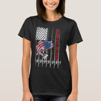 T-shirt Pêcheurs patriotiques Américain B Pro Whisperer Pê