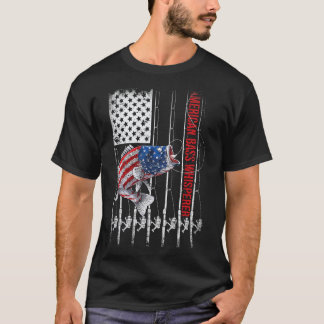 T-shirt Pêcheurs patriotiques Américain B Pro Whisperer Pê