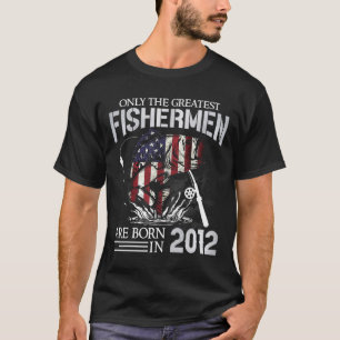 T-shirt Pêcheurs pour 13 ans Drapeau USA Fishi pour 13 ans