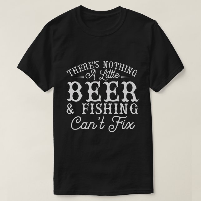 T-shirt Pêcheuse pêcheuse de bière et de pêche Prem (Design devant)