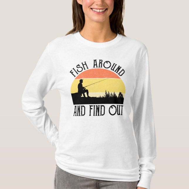T-shirt Pêchez Autour Et Découvrez (Devant)