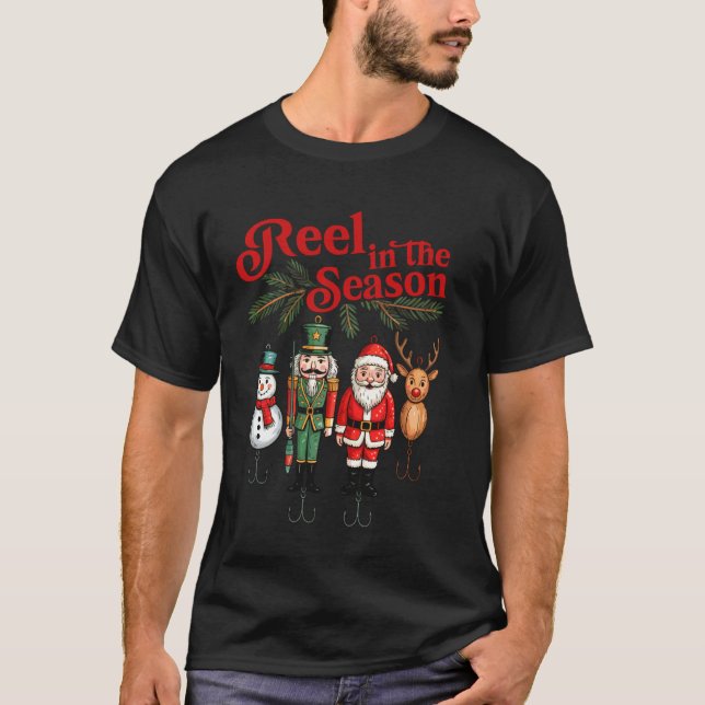 T-shirt Pêchez la saison de Noël pêche (Devant)