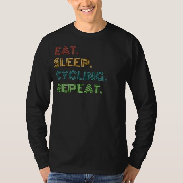 T-shirt Pédale & Chuckle : Manger, Dormir, Cycler Répéter  (Devant)
