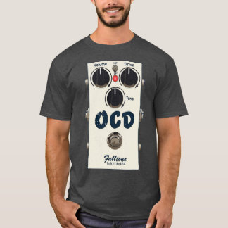 T-shirt Pédale de guitare OCD entièrement ton