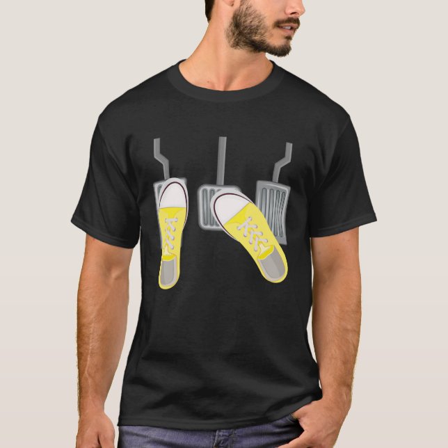 T-shirt Pédales de voiture manuel Stick Shift Gearbox Voit (Devant)