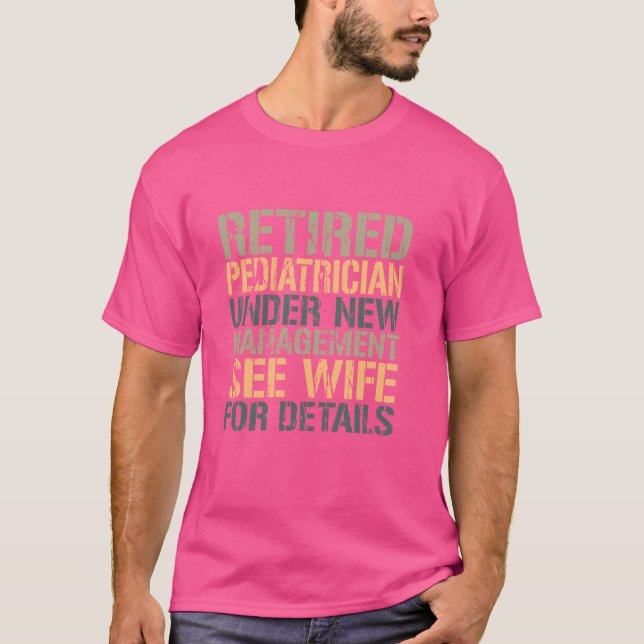 T-shirt Pediatre À La Retraite Sous La Nouvelle Femme De G (Devant)