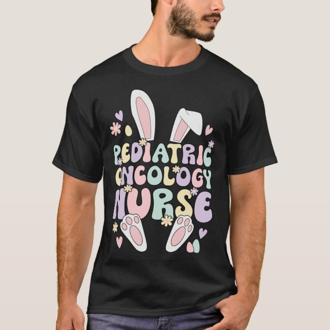 T-shirt Pediatric Onc Nurse Easter Bunny Ped Oncology East (Devant)