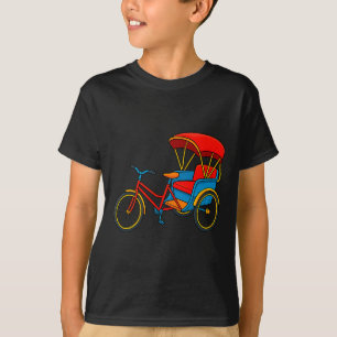T-shirt Pedicab Rickshaw Vélo Taxi Tri-blend Premium
