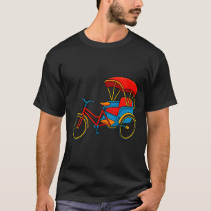 T-shirt Pedicab Rickshaw Vélo Taxi Tri-blend Premium