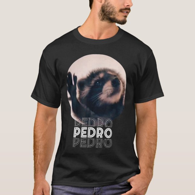 T-shirt Pedro Racoon Danse Populaire Mème Internet Mapache (Devant)