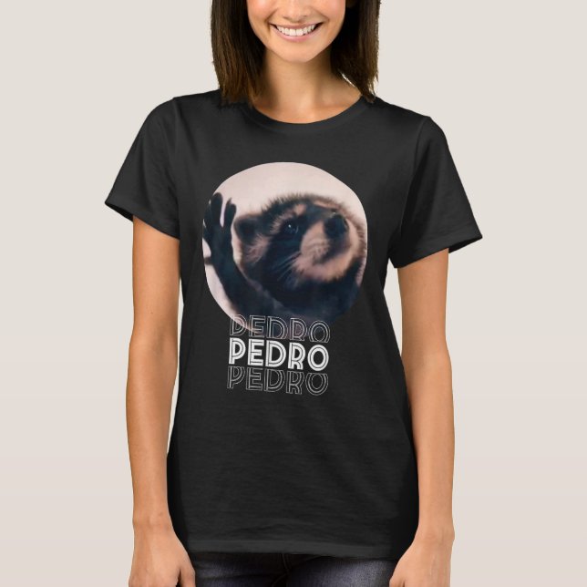 T-shirt Pedro Racoon Danse Populaire Mème Internet Mapache (Devant)