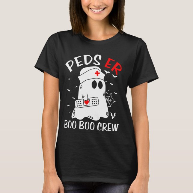 T-shirt PEDS ER Boo Boo Crew Infirmière d'urgence pédiatri (Devant)