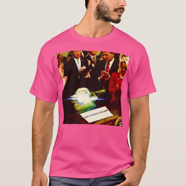 T-shirt Pee Est Stocké Dans Les Boules (Devant)