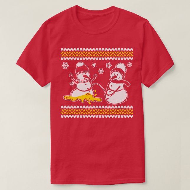 T-shirt Pee Pee Snowman (Design devant)