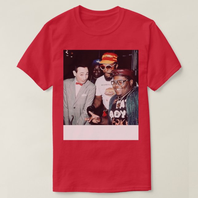 T-shirt Pee Wee Herman avec T et les gros garçons 1985 Lon (Design devant)
