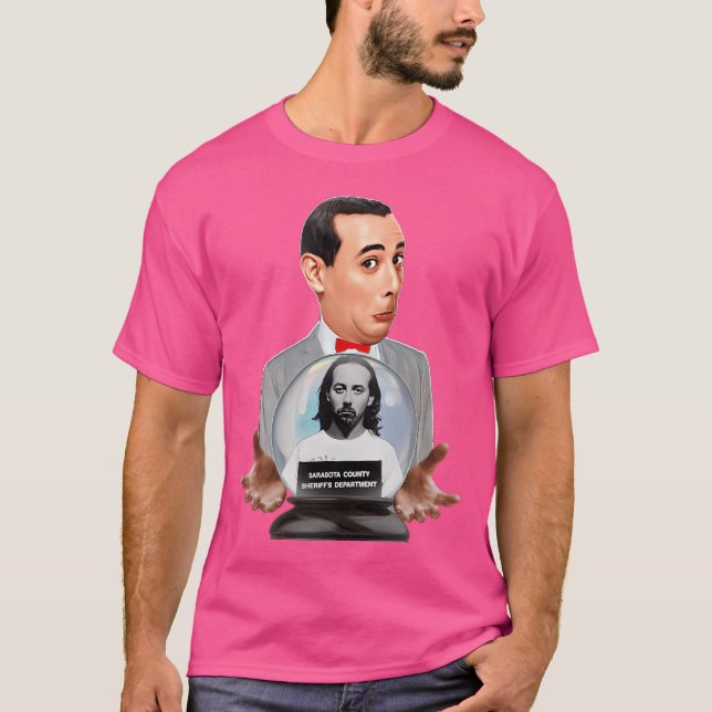 T-shirt Pee Wee Herman Mugshot (Devant)