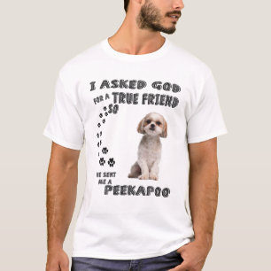 T-shirt Peekapoo Dit Maman Costume Papa, Poodle mignon Pek