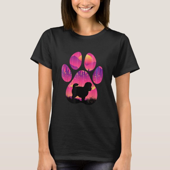 T-shirt Peekapoo Paw Maman Papa Chien Femmes Hommes (Devant)