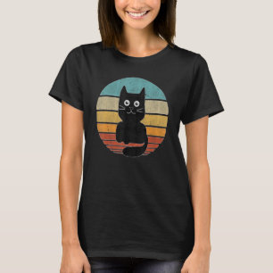 T-shirt Peeking Chat Vintage Sunset Style Retro Chat 1