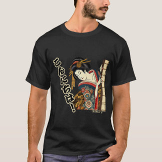 T-shirt Peeking Ukiyo-e geisha - Konnichiwa!