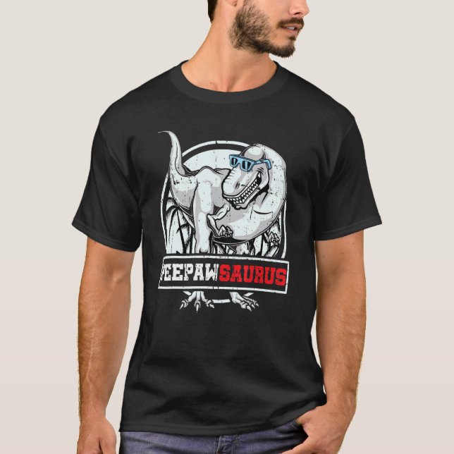 T-shirt PeepawSaurus rex Dinosaure  Famille Peepaw Saurus (Devant)