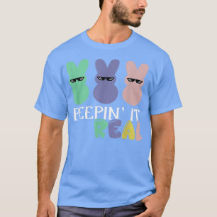 T-shirt Peepin It Real Happy Pâques Chasse aux oeufs de la