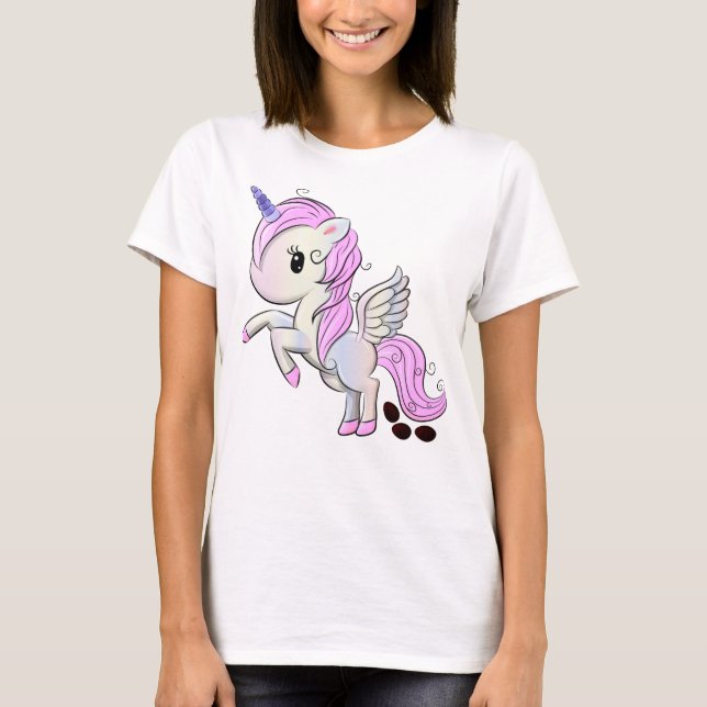 T-shirt Pégase de Pâques Unicorne Oeuf Chocolat Poop (Devant)