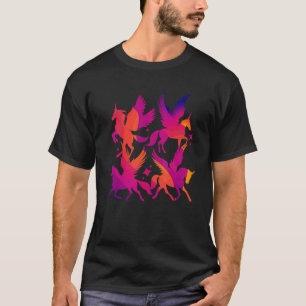 T-shirt Pégase Licornes Chevaux Créatures Mythiques Pegaso