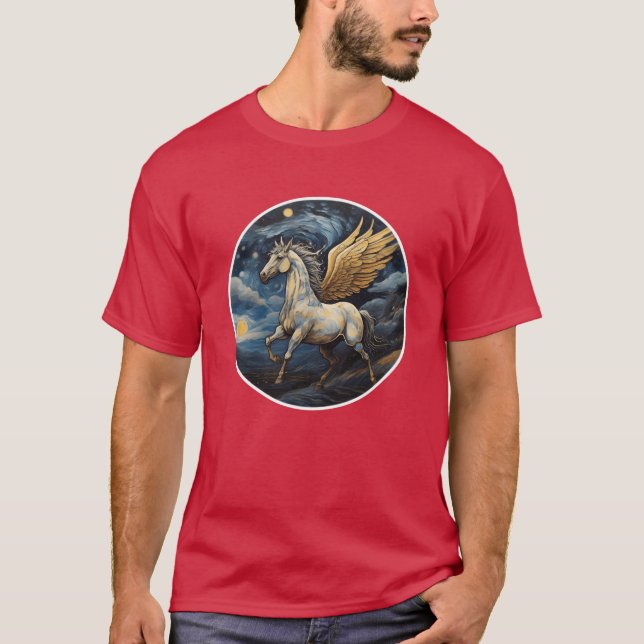 T-shirt Pegasus le cheval volant ami (Devant)