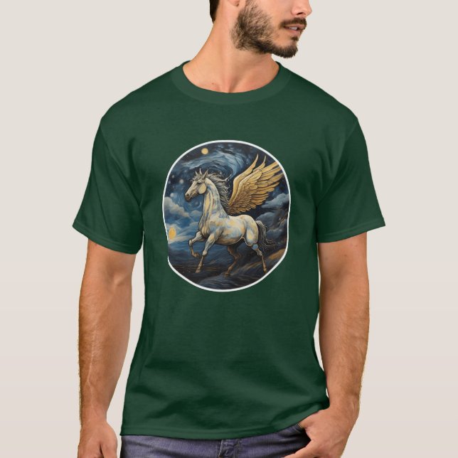 T-shirt pegasus licorne cheval fille (Devant)