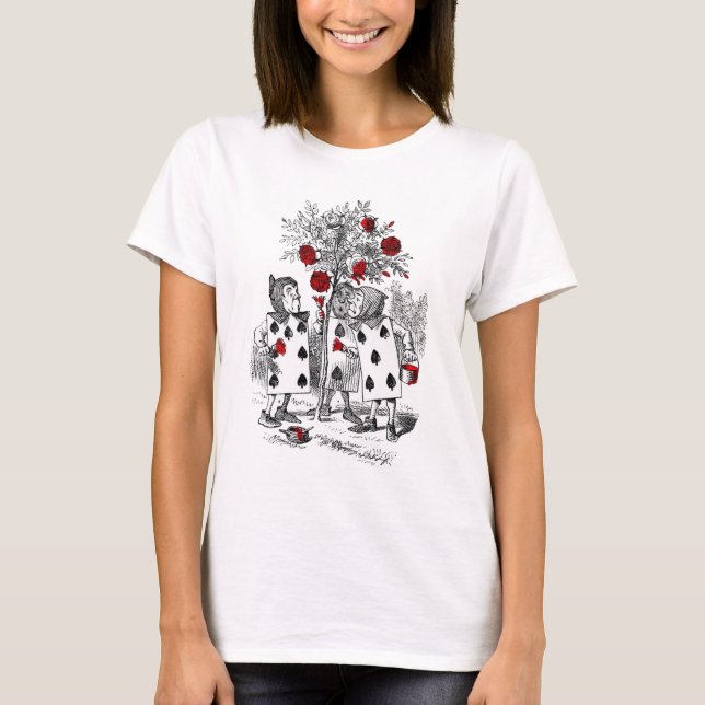 T-shirt Peignant les roses rouges (Devant)
