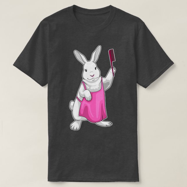 T-shirt Peigne de coiffeur Bunny (Design devant)