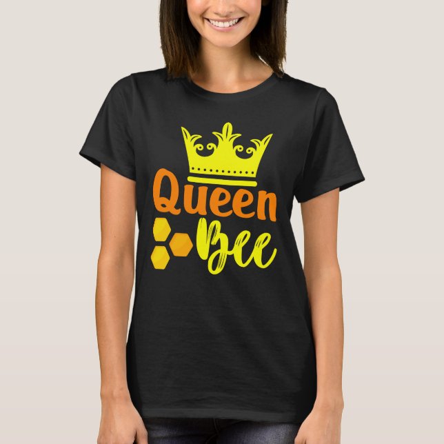 T-shirt Peigne de miel de la Reine Bee Crown (Devant)