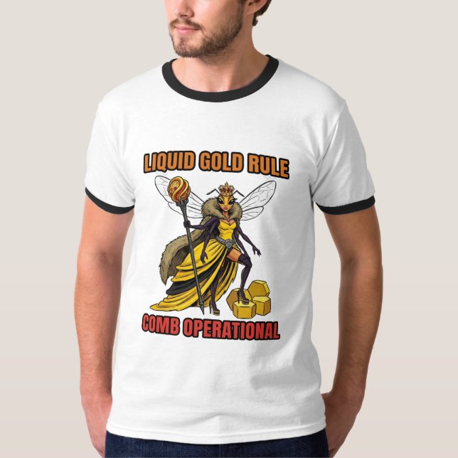 T-shirt Peigne de règle d'or liquide opérationnel (Devant)