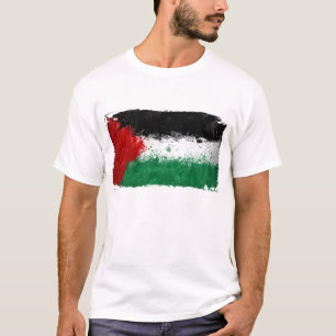 T-shirt Peignez le drapeau grunge de la Palestine d'art