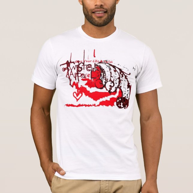 T-shirt peignez-le rouge (Devant)