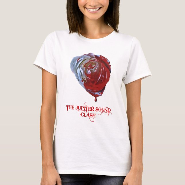 T-shirt Peignez les femmes de rouge de roses (Devant)