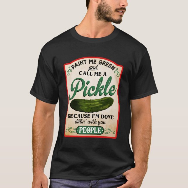 T-shirt Peignez-Moi Vert Et Appelez-Moi Une Boulette (Devant)