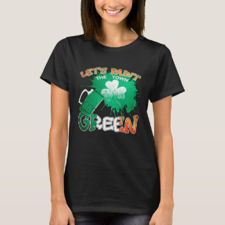 T-shirt Peignons la ville en vert Irlande St Patrick