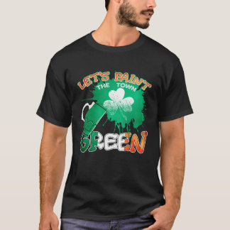 T-shirt Peignons la ville en vert Irlande St Patrick