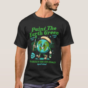 T-shirt Peindre la Terre Vert éco-respectueux de l'environ