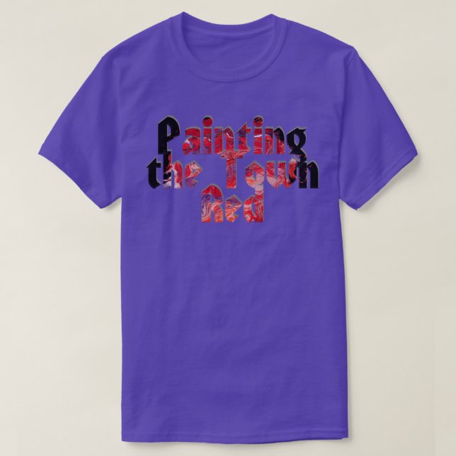 T-shirt Peindre le rouge de la ville (Design devant)