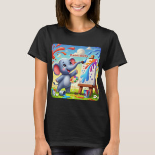 T-shirt Peindre le stress - Art Eléphant coloré