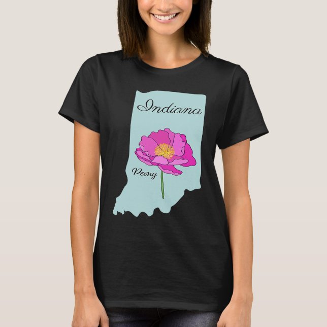 T-shirt Peine de fleur de l'Indiana (Devant)