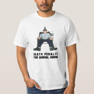 T-SHIRT PEINE DE MORT POUR LA CHAISE ÉLECTR. D'ABUS ANIMAL