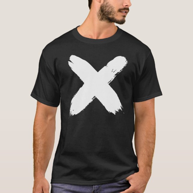 T-shirt peint de "X" (Devant)
