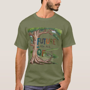 T-shirt peint en arbre à main coloré
